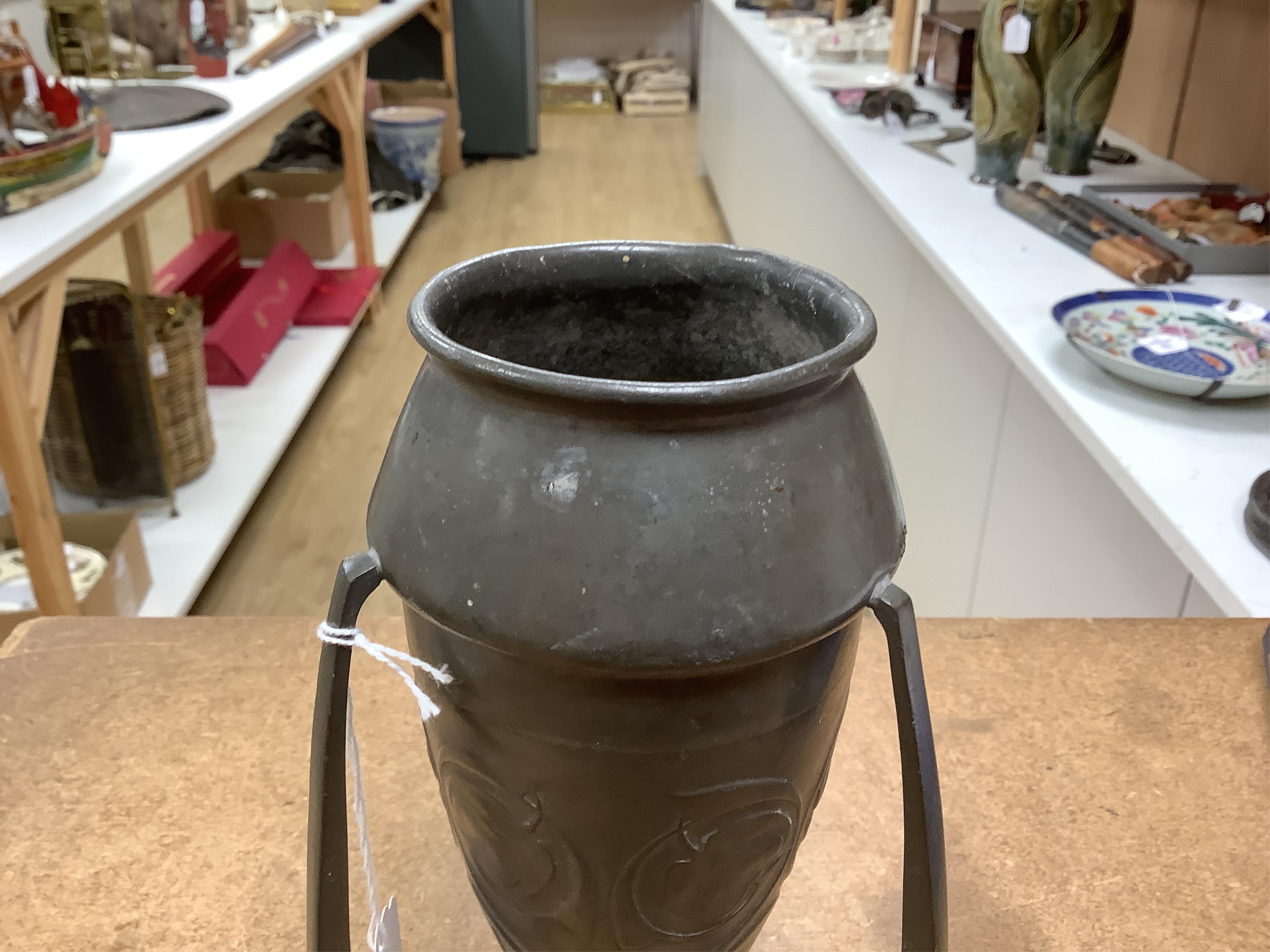 Archibald Knox, a Liberty & Co. Tudric pewter vase, numbered 0226 to the base, 19cm high